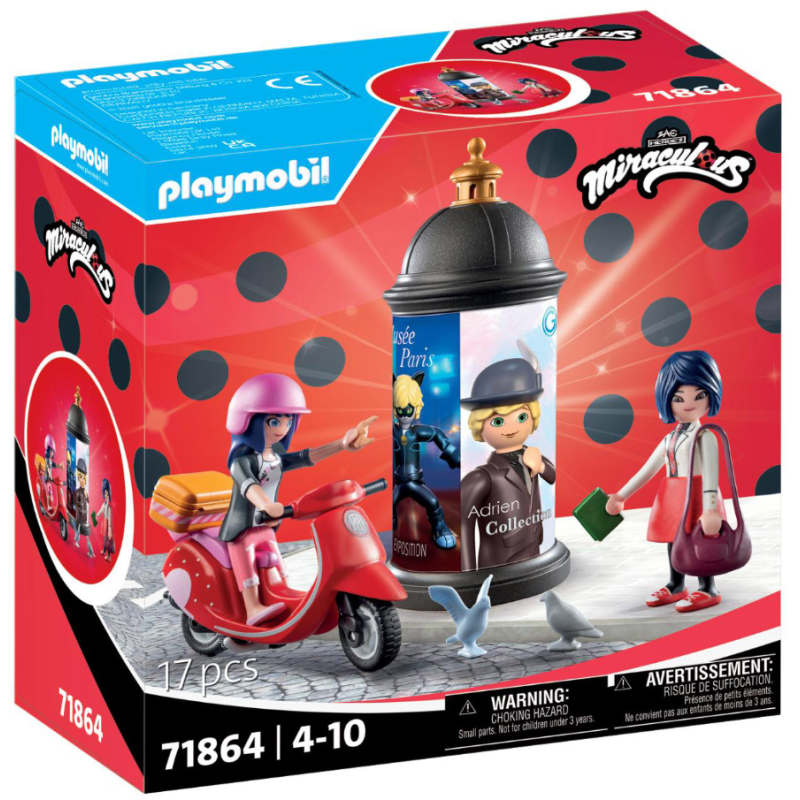 Playmobil - 71864 - Miraculous - Marinette à scooter et Kagami