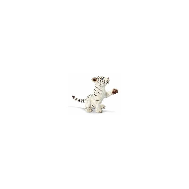 Schleich - 14385 - Figurine - Bébé Tigre Jouant - Blanc - COLLECTOR