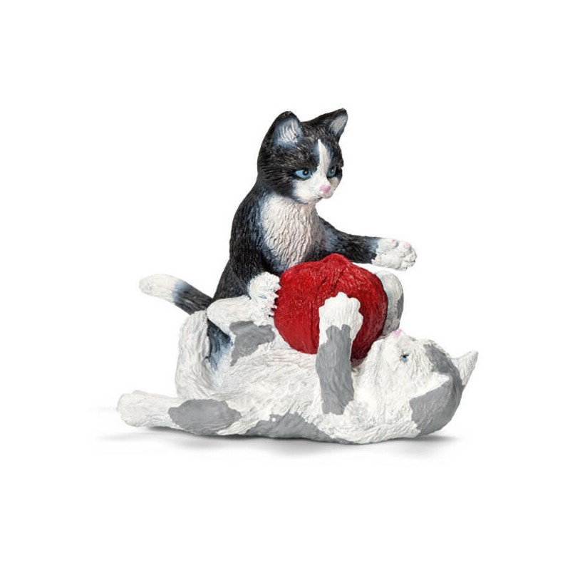 Schleich - 13724 - Figurine - Chatons Jouant avec Une Pelote de Laine