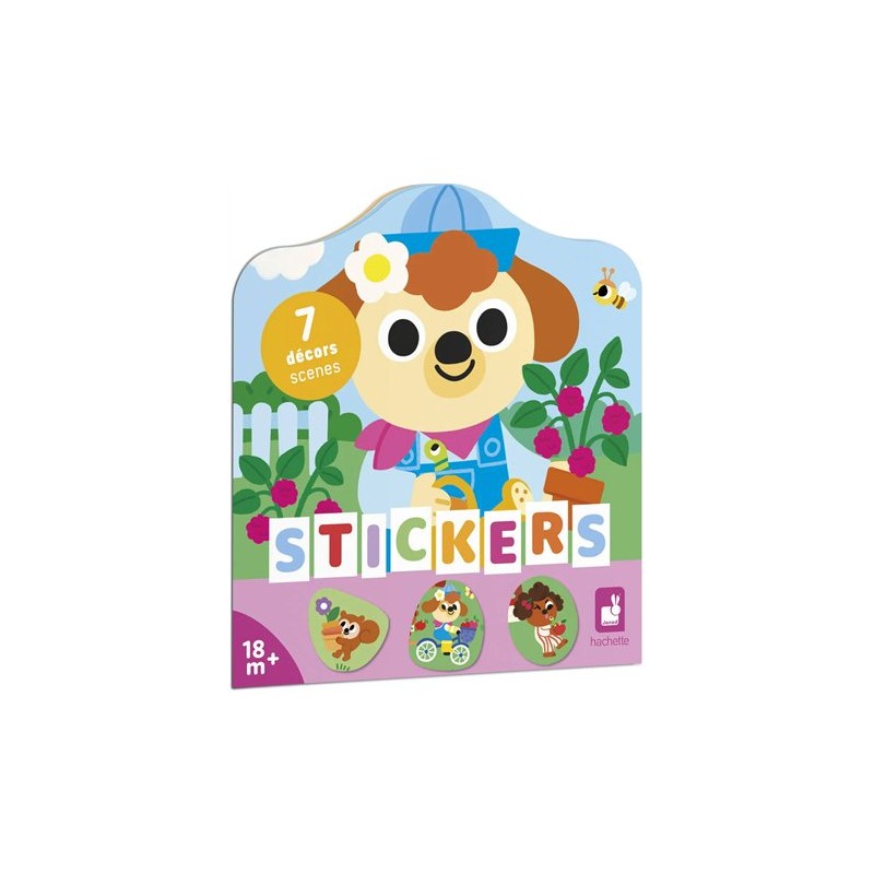 Janod - Loisirs créatifs - Cahier de stickers - Jardin