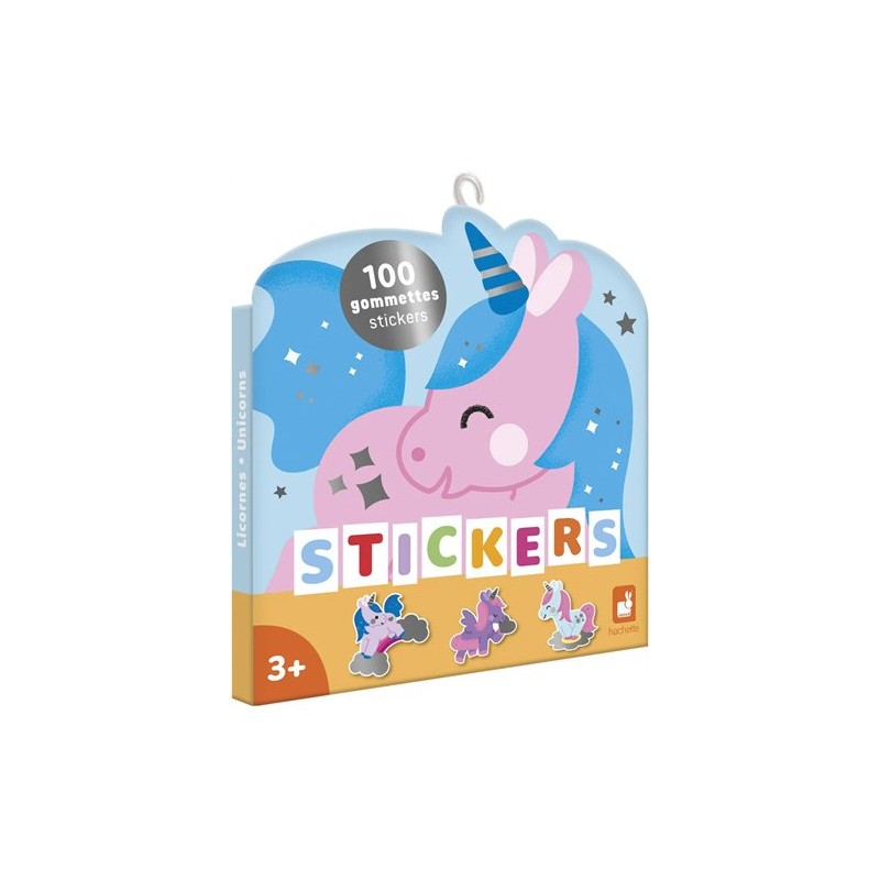 Janod - Loisirs créatifs - Blister de 100 gommettes licornes