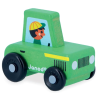 Janod - Jouet en bois enfant - Tracteur vert Cross Roads