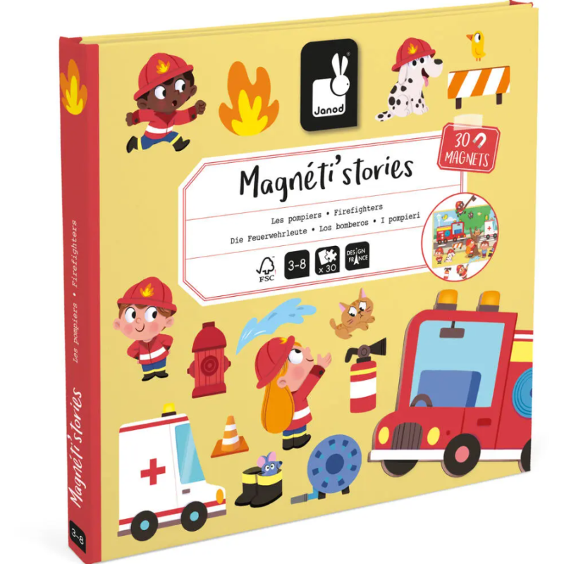 Janod - Jeu magnétique enfant - Magneti?Stories Pompiers