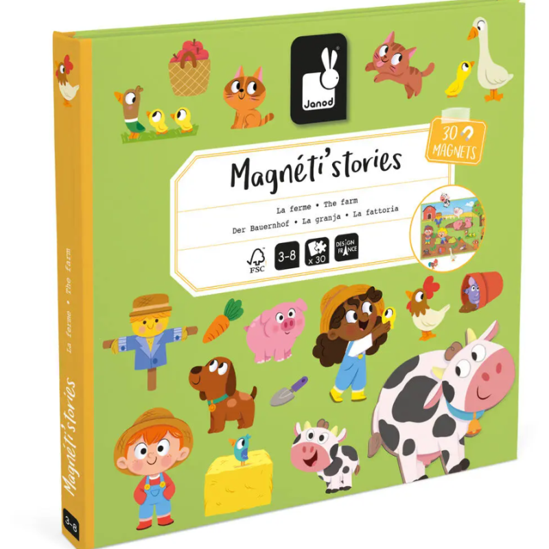 Janod - Jeu magnétique enfant - Magneti?Stories La ferme