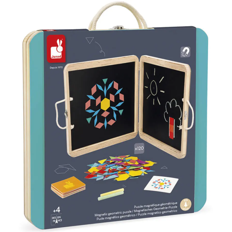 Janod - Jeux magnétiques enfant - Magnetic Geometric Puzzle