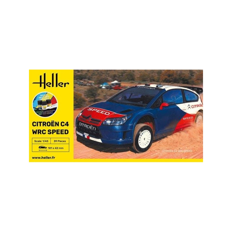 Heller - Maquette de voiture - Starter Kit - Citroen C4 WRC Speed