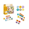 JeuJura - Calendrier magnétique en bois - 80 pièces éducatives