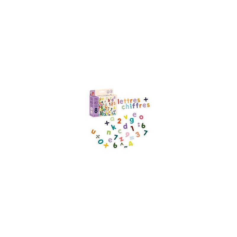 JeuJura - 80 lettres minuscules et chiffres magnétiques