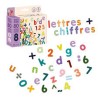 JeuJura Magnets Bois 80 Lettres Minuscules et Chiffres ? Jeu éducatif magnétique 3 ans+