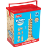 Jeujura Técap Classic ? Jeu de construction & équilibre 200 pièces ? Baril bois
