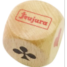 Jeujura Dé d?atout Belote ? Bois hêtre 3 cm ? Accessoire jeu de société