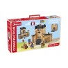 Jeujura Château Fort & Catapulte ? Jeu de construction bois 270 pièces + tapis ? 5 ans+