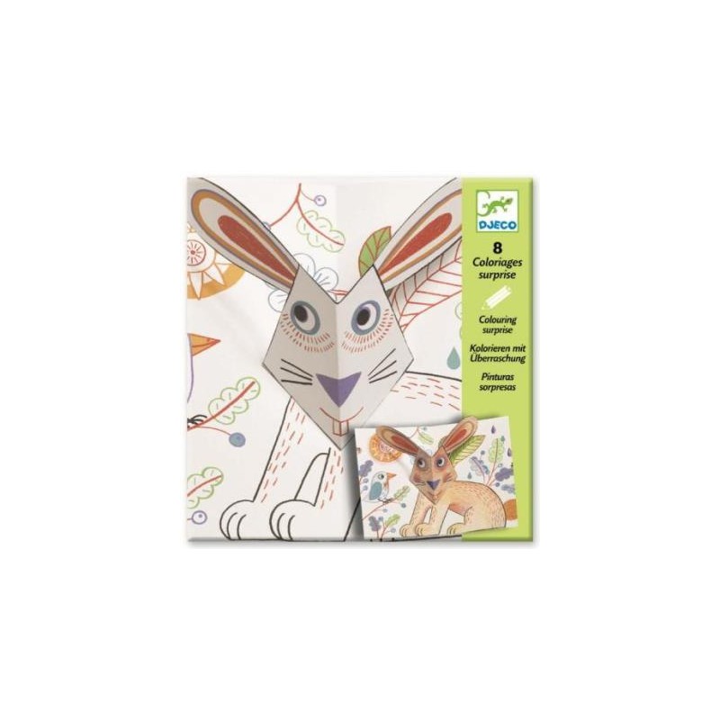 Djeco - DJ09639 - Coloriages surprises - Lapin et Up