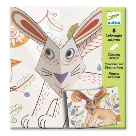 Djeco - DJ09639 - Coloriages surprises - Lapin et Up