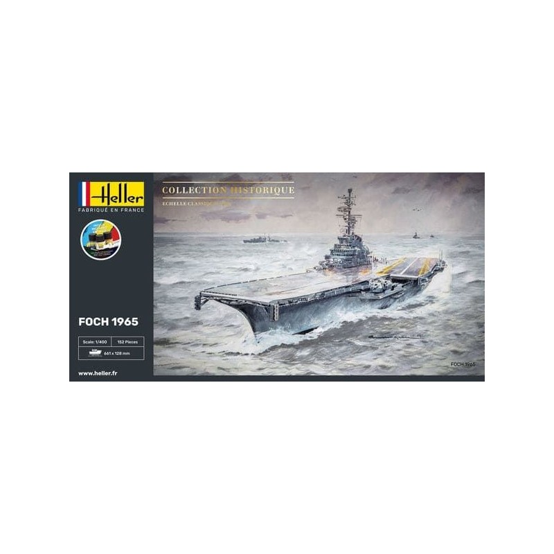 Heller - Maquette de bateau - Foch 1965 - 1:400