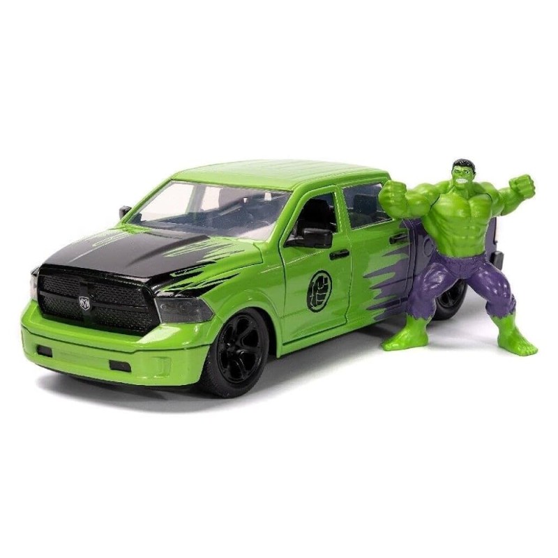 Jada - Véhicule miniature - RAM 1500 avec figurine Hulk - 1:24
