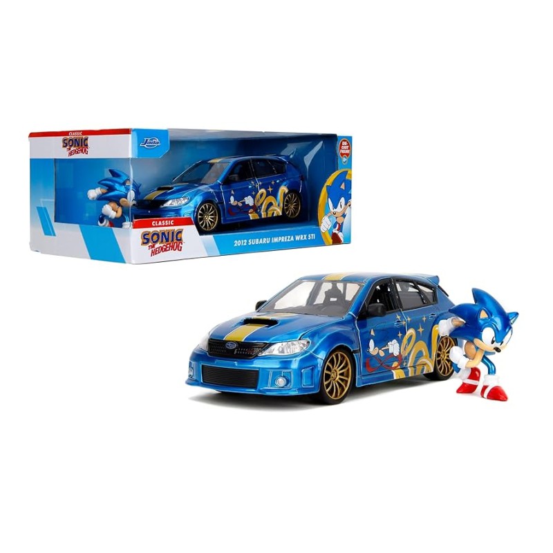 Jada - Véhicule miniature - Subaru Impreza WRX avec figurine Sonic - 1:24