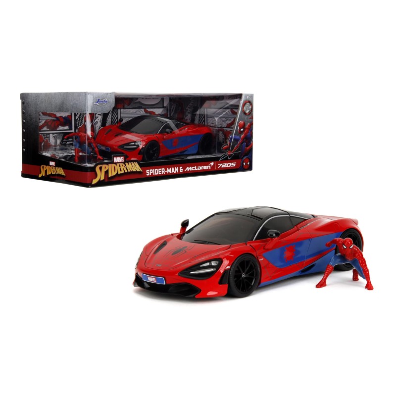 Jada - Véhicule miniature - McLaren 720S avec figurine Spiderman - 1:24