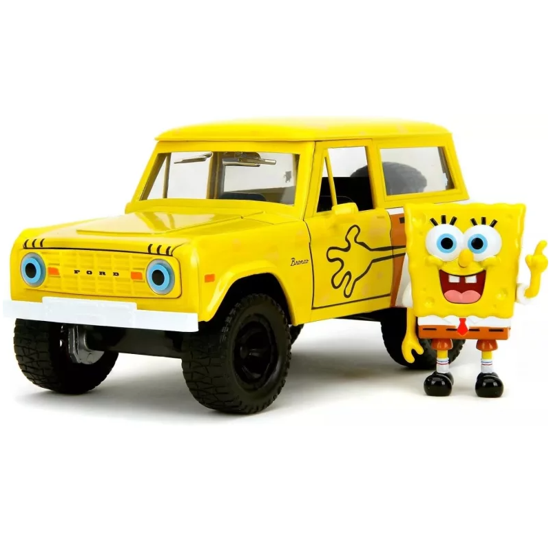 Jada - Véhicule miniature - Ford Bronco avec figurine Bob l'éponge - 1:24