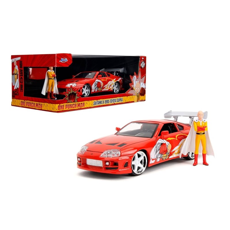 Jada - Véhicule miniature - Toyota Supra Red avec figurine One Punch Man - 1:24