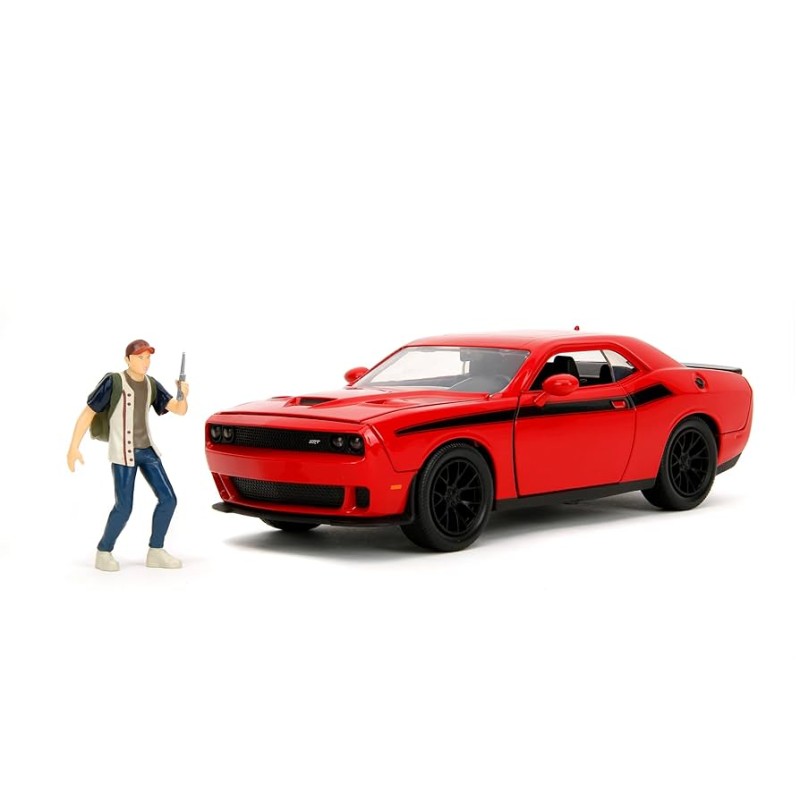 Jada - Véhicule miniature - The Walking Dead - Dodge Challenger avec figurine Glenn - 1:24