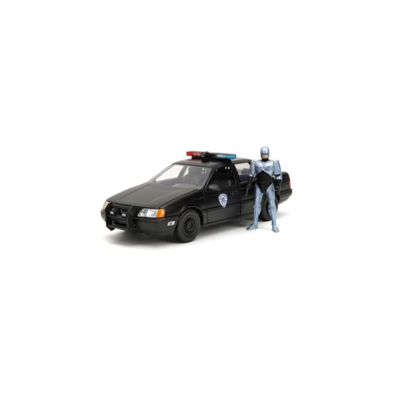 Jada - Véhicule miniature - Ford tarus 1986 avec figurine Robocop - 1:24