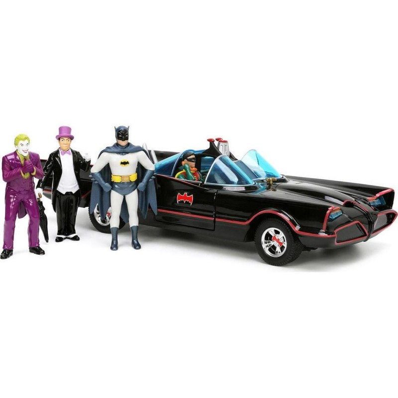 Jada - Véhicule miniature - Batmobile deluxe avec figurines Batman, Robin, Joker,  Pingouin -  1:24