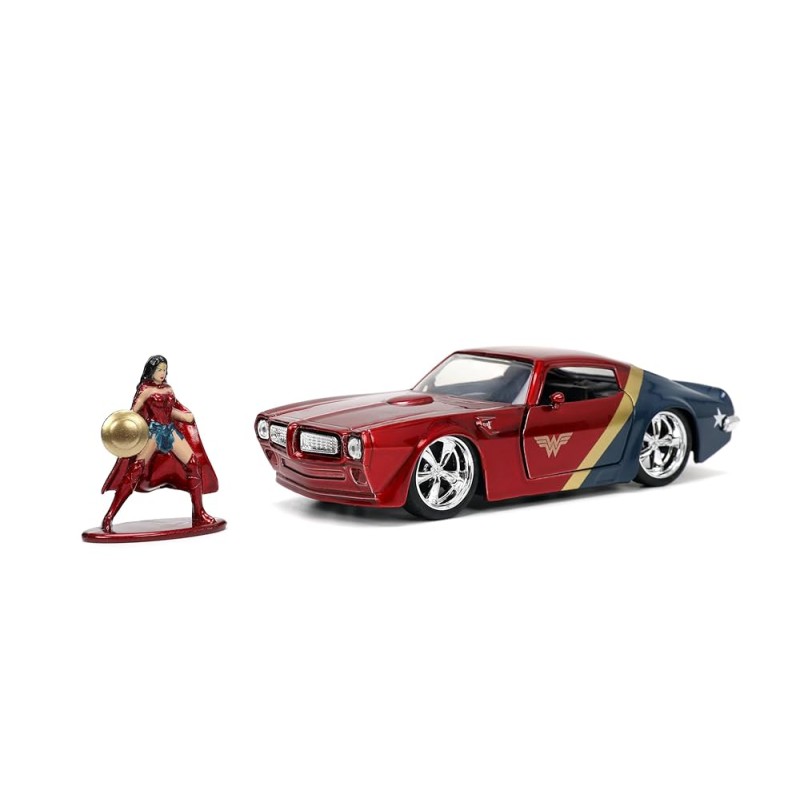 Jada - Véhicule miniature - Pontiac Firebird avec figurine Wonder Woman - 1:32