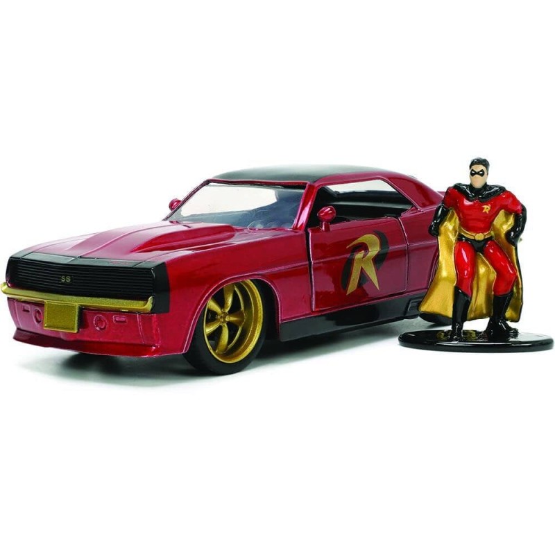 Jada - Véhicule miniature - Chevrolet Camaro dark red avec Robin - 1:32
