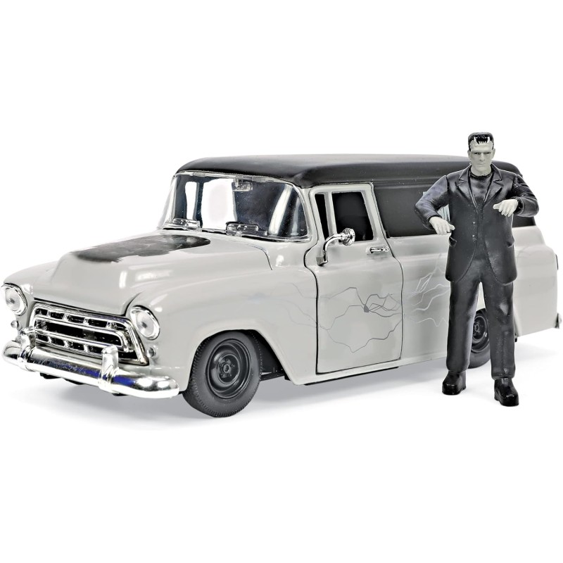 Jada - Véhicule miniature - Chevrolet Suburban et figurine créature de Frankenstein - 1:24