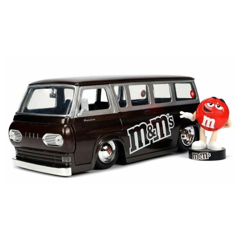 Jada - Véhicule miniature - Ford Econoline Bus avec figurine MMs -1:24