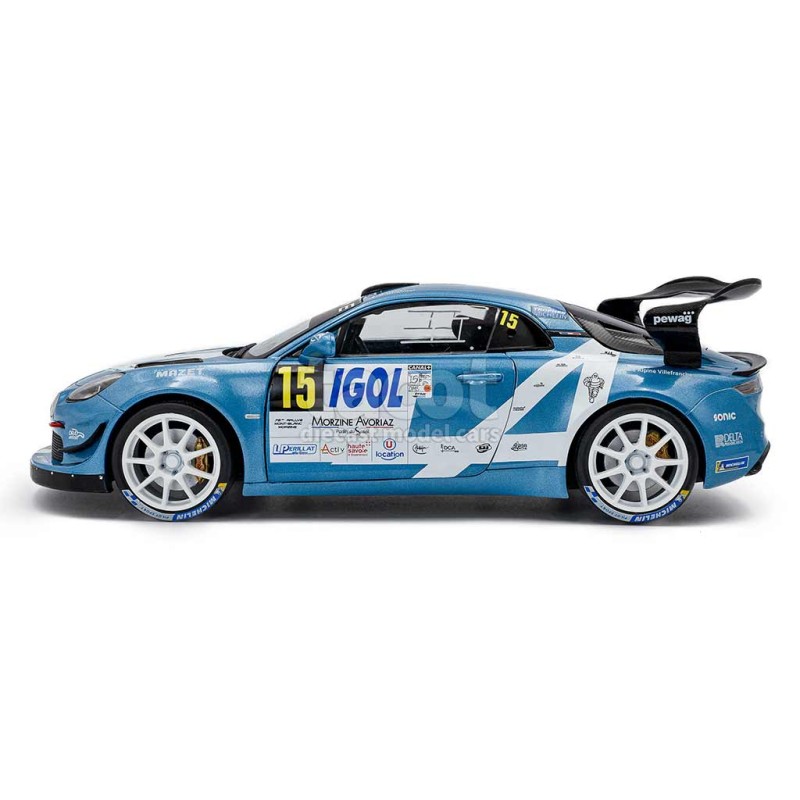 Solido - Véhicule miniature - Alpine A110 RGT bleu Rallye Mont Blanc 2024 - 1:18