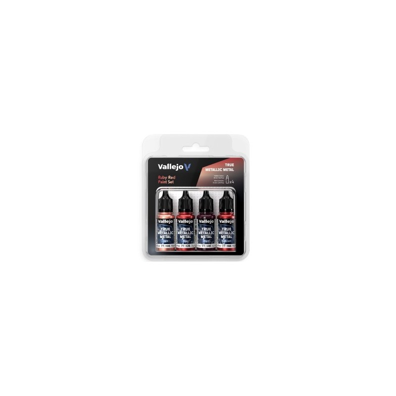 Vallejo - 77254 - Set de peintures métal - Rouge rubis
