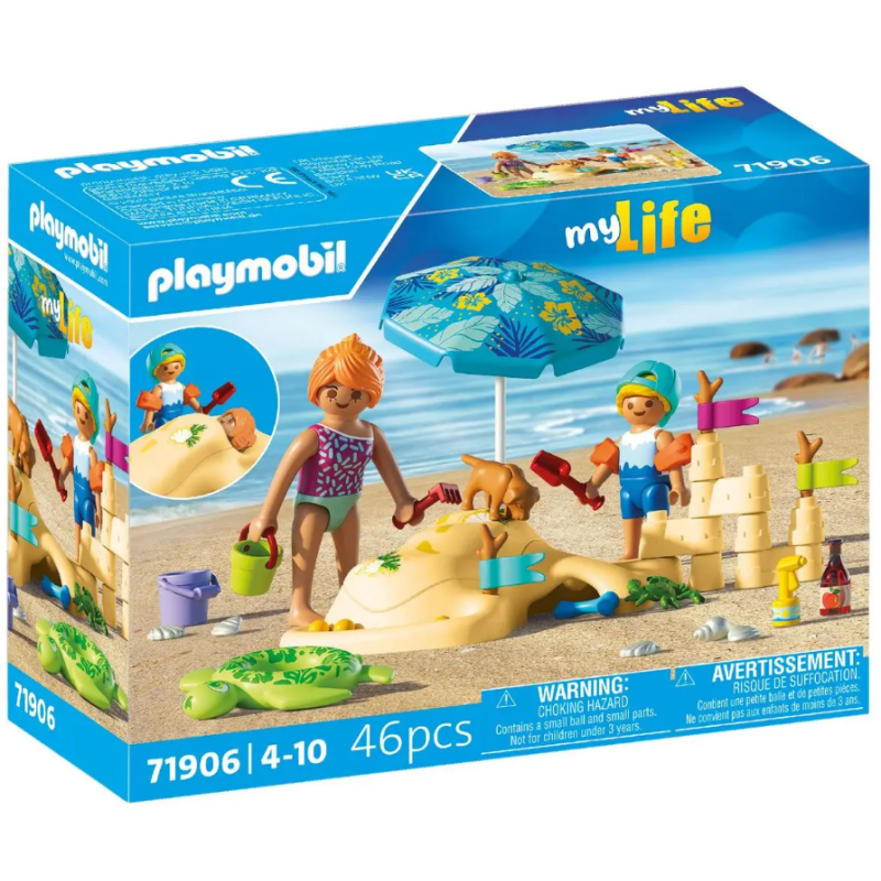 Playmobil - 71906 - My Life - Famille jouant dans le sable à la plage