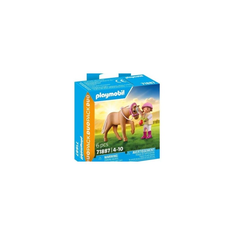 Playmobil - 71887 - Duo Pack - Fillette avec son poney