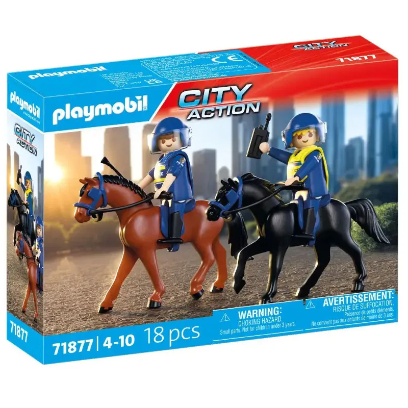 Playmobil - 71877 - Policiers cavaliers avec chevaux