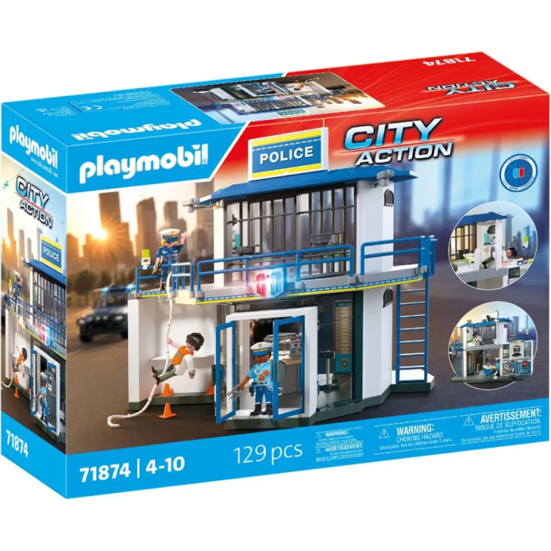 Playmobil - 71874 - Poste de police avec salle de recherches
