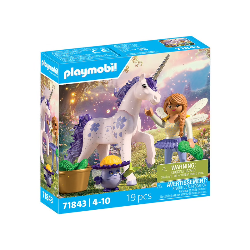 Playmobil - 71843 - Licorne lavande porte bonheur avec fée
