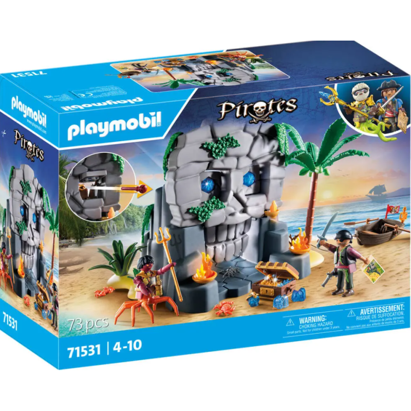 Playmobil - 71531 - Pirates - Ile au trésor et monstre marin