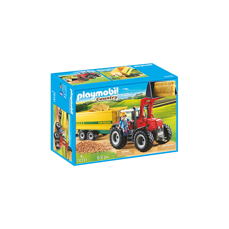 Playmobil - 70131 - Country - Grand tracteur avec remorque