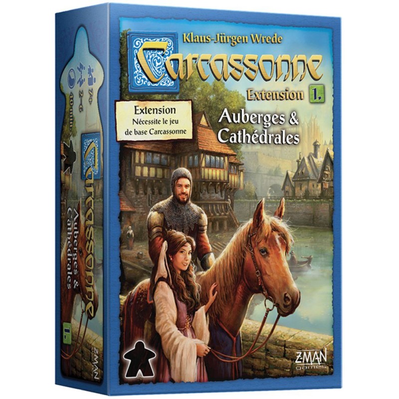 Asmodee - Jeu de société - Extension Carcassonne - Auberges et Cathédrales