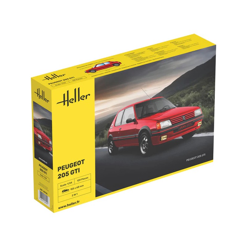 Heller - Maquette voiture - Peugeot 205 GI - 1:24