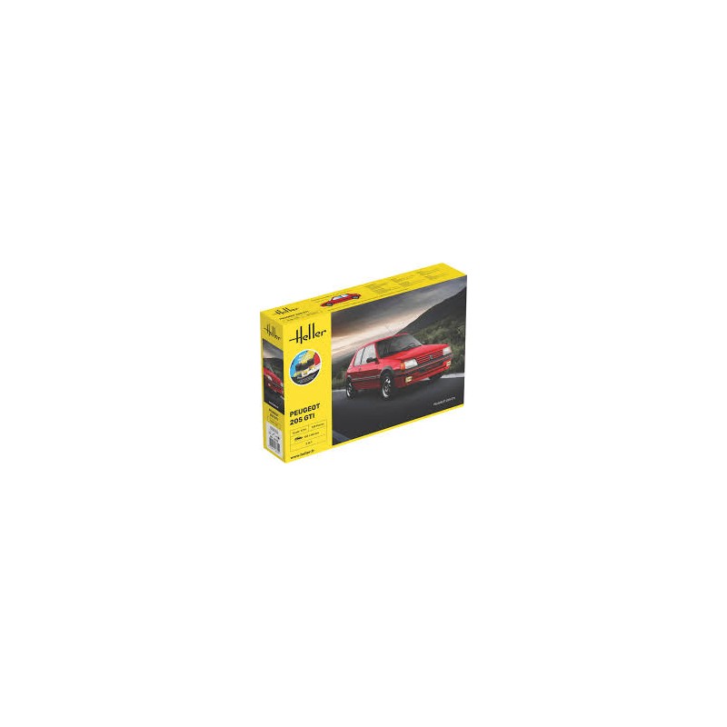 Heller - Maquette voiture - Starter Kit - Peugeot 205 GTI - 1:24