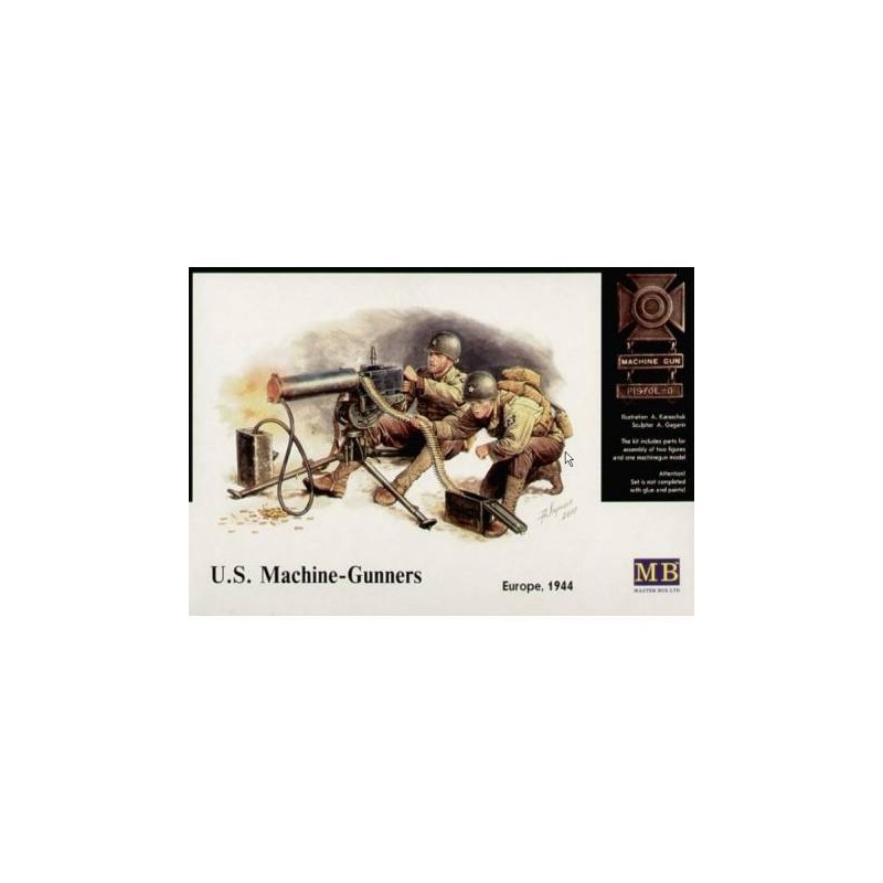 Master Box - Maquette - Equipage de mitrailleuse américain - 1:35