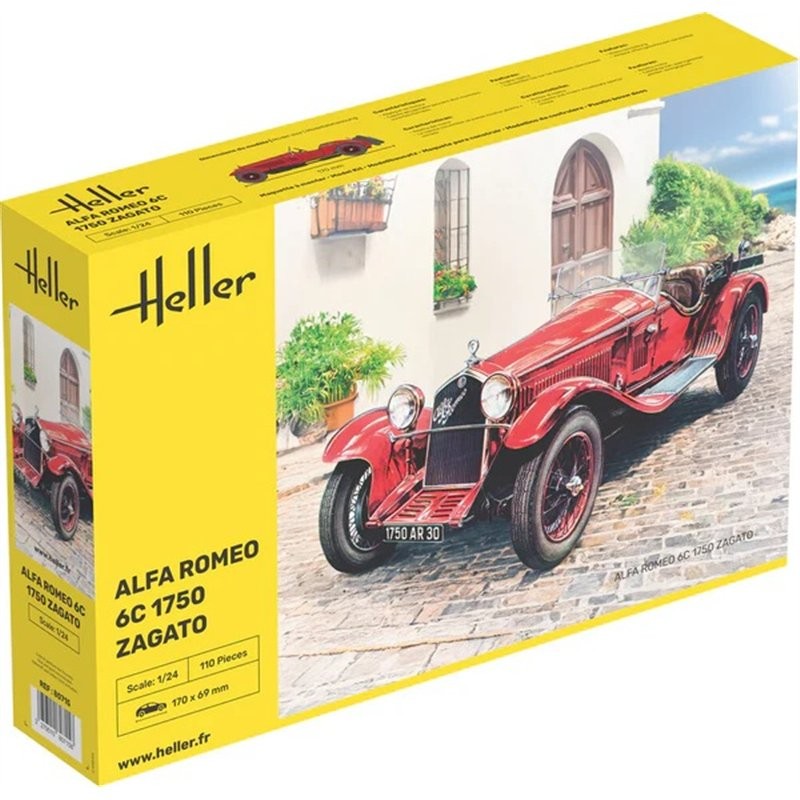 Heller - Maquette voiture - Alfa Romeo 6C 1750 Zagato - 1:24