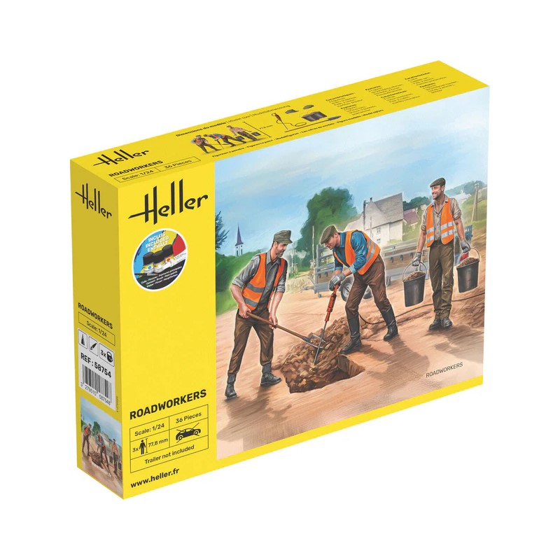 Heller - Maquette -  Starter Kit - Travailleurs routiers - 1:24