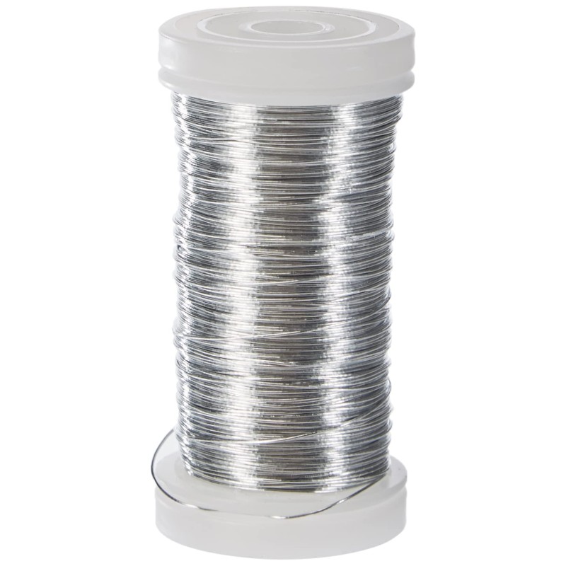 Graine créative - Bobine de fil métallique argenté - 0.3mm x 30m