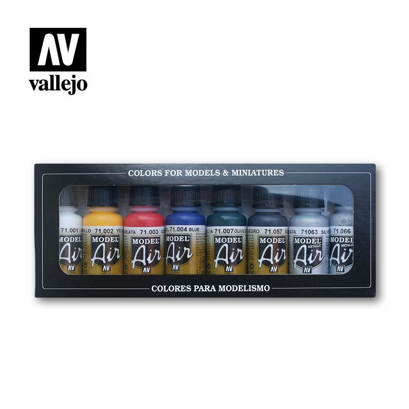 Vallejo - Peinture - Set de 8 peintures Model Air de base - 17ml