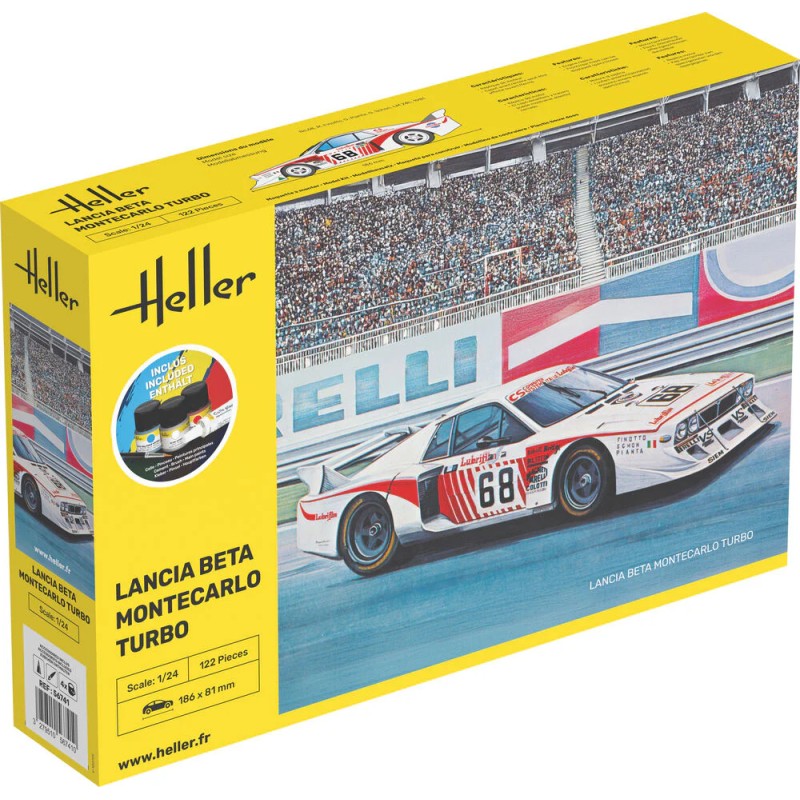Heller - Maquette de voiture - Starter Kit - Lancia Beta Montecarlo turbo - 1:24