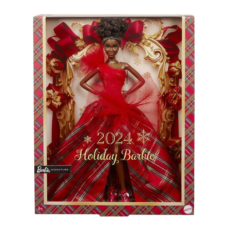 Mattel - Poupée Barbie brune - Joyeux Noël